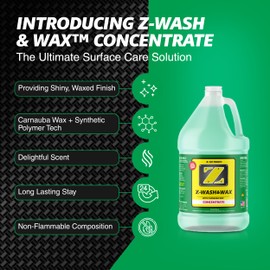 Z-TUFF PRODUCTS Wash and Wax for Boats RVs and Car's. The Ultimate Shine and Wax Protection, All-in-One Marine RV Car Wash & Wax Non-Flammable, 1 Gallon Concentrated