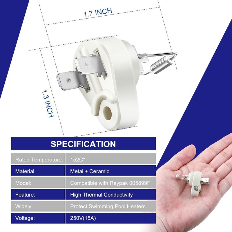 Dreyoo 2 Pack Thermal Cut Off Fuse 152°C, Compatible with
