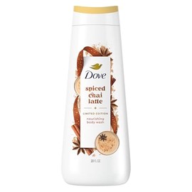 Dove Spiced Chai Latte Gel de baño líquido para nutrición profunda, golosinas navideñas edición limitada, 20 onzas líquidas