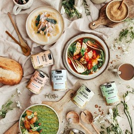 Nutra Organics Beef Broth Low Sodium Powder - Hearty Original Flavor Beef Bouillon and Sipping Broth For Cooking, Immune, Joint and Gut Health (3.5oz)