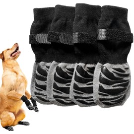 Anti Slip Dog Grip Sock with Adjustable Strap, 4Pcs Anti-Slip Dog Socks,Anti-Slip Dog Sock Dog Paw Protector Grip Sock,Non Slip Dog Sock Anti Slip Paw Protectors Dog Sock,Anti Slip Dog Sock, XL Size