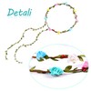 FEPITO 9 x flower crown, multicoloured flower wreath, flower garland,
