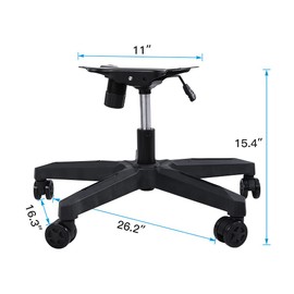 Yoogu 350 Pounds Heavy Duty Gaming Office Chair Replacement Base 28" Swivel Chair Base with Bottom Plate Stand Cylinder and Casters