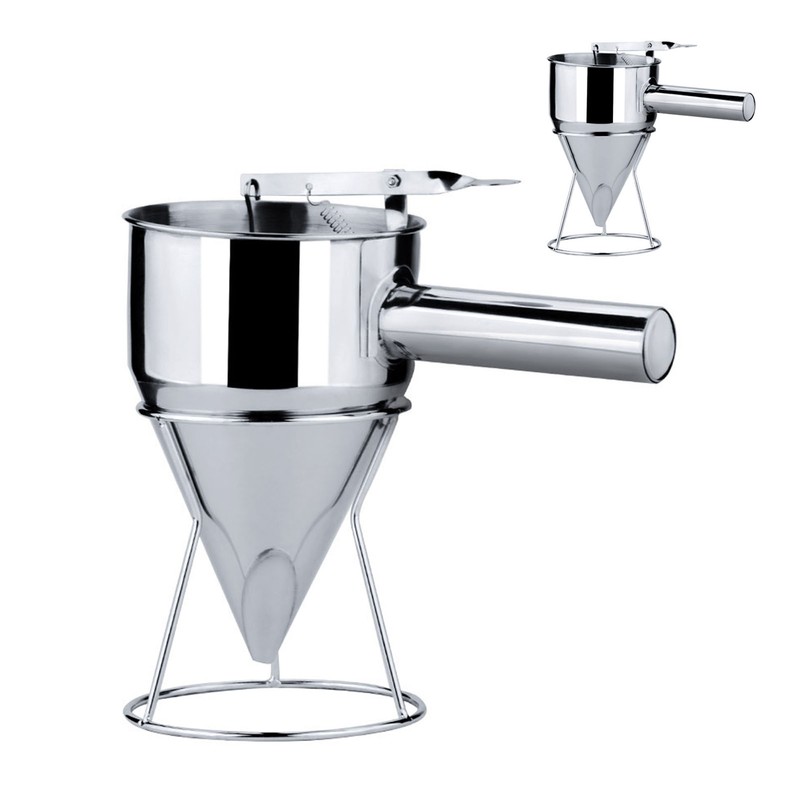 Stainless Steel Pancake Batter Dispenser Funnel 1200ML Large Capacity Conical
