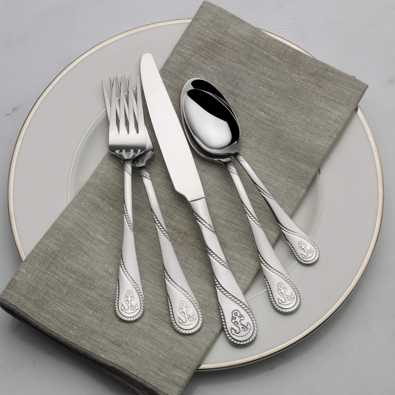 Towle Everyday Anchor Flatware Service for 4, 20 Piece Set,