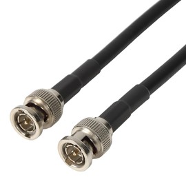 BNC Cable, 3G-SDI/HD-SDI Cable, RG59/U, 75 Ohm, For Fixed Wiring, Coaxial Cable, Black, Star Cable (0.5m)