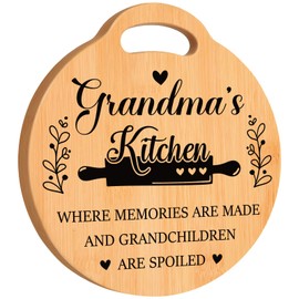 Grandma Gifts, Gifts for Grandma - Engraved Bamboo Cutting Board, Mothers Day Gifts for Grandma from Grandchildren Grandkids, Grandma Birthday Gifts, Presents for Grandma