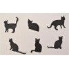 Unbranded Small Black Cat 36 pcs Silhouette Die Cut Scrapbook