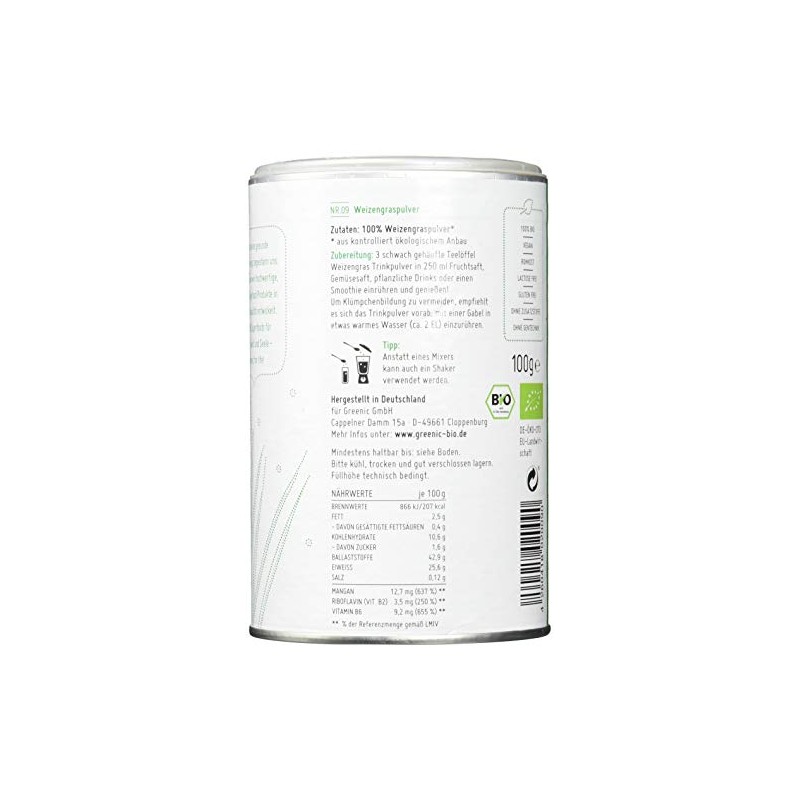 Greenic Wheatgrass Superfood Drinking Powder 100 g