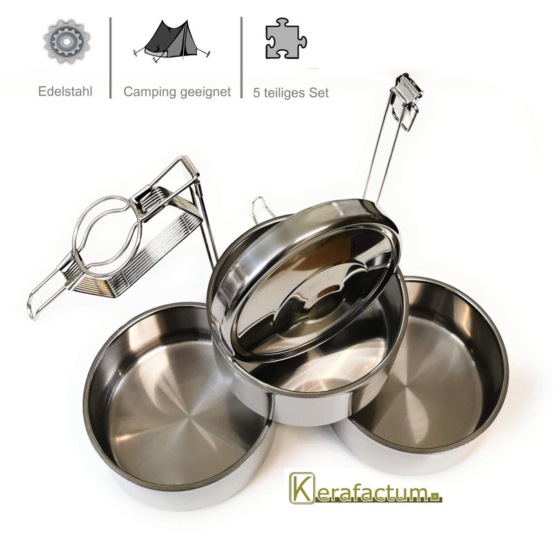 Kerafactum Henkelmann Food Carrier Stainless Steel Tier Container Transport Container