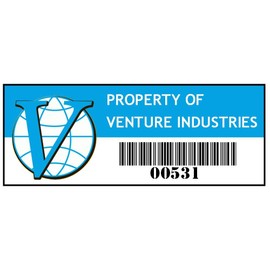 Asset Tag - Property of Venture Industries