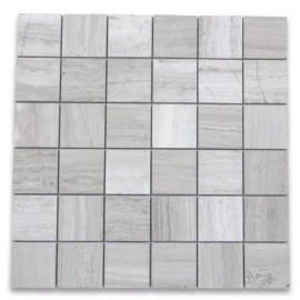 Stone Center Online W25XP Athens Silver Cream Haisa Light Marble 2x2 Square Mosaic Tile Polished