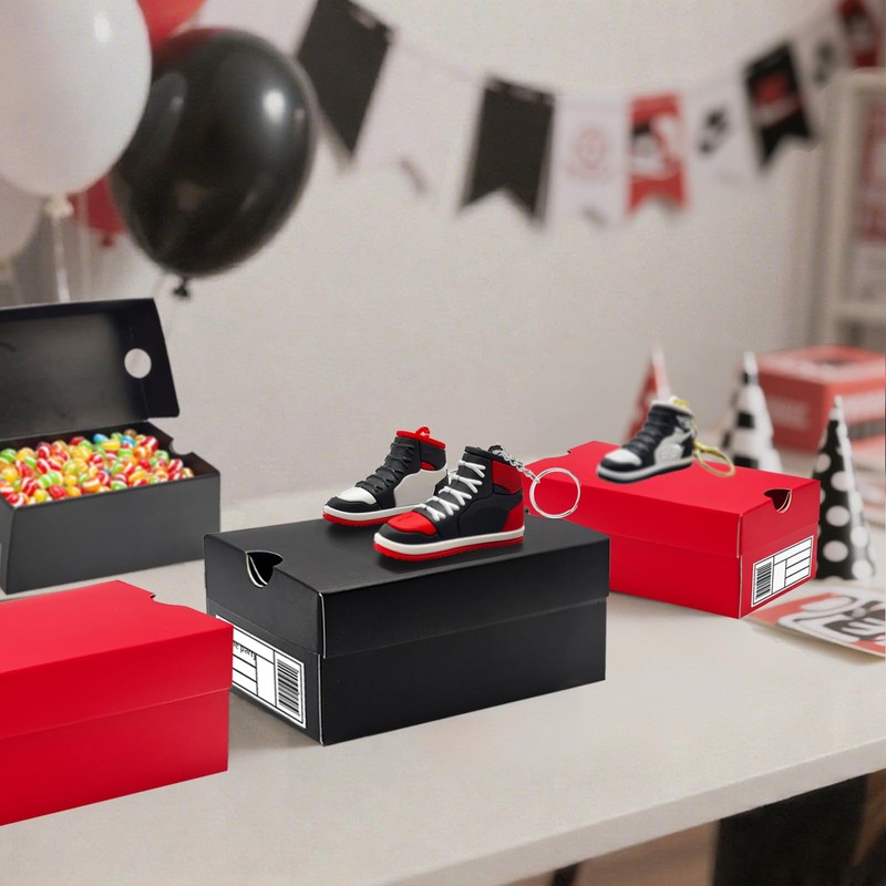 16 Pack Mini Sneaker Gift Boxes, 4.7 x 2.5 x
