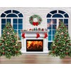 SJOLOON Christmas Backdrop for Photography Fireplace Backdrop with Socks Christmas