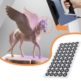 Briny River 500x 3D Scanning Marker Dots Stickers 6mm ID 10mm OD Reflective Points for 3D Scanners