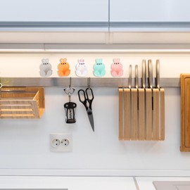 Homoyoyo 5pcs Multifunctional Socket Hook Power Cable Storage Bathroom Hooks Plastic Hooks for Wall Power Plug Hooks Wall Power Plug Organizers Kitchen Plug Holder Abs Wall Hanging Adhesive