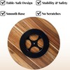 PANDAWOOD Acacia Wood Lazy Susan - 12 Inch Wooden Turntable