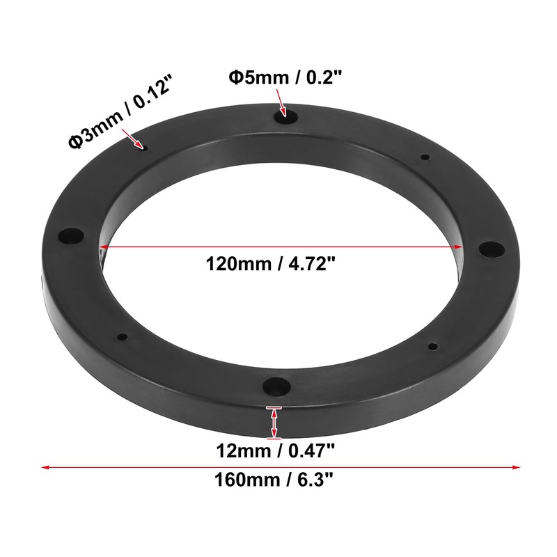 X AUTOHAUX 2Pcs for 5 Inch Speaker Spacer Adapter Ring