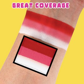 Bowitzki 10g Split Cake Face Paint Professional For Kids Adults One Stroke Split Cake Non Toxic Rainbow Flora Dolphin Unicorn Flame Body Paint Makeup (Rose)