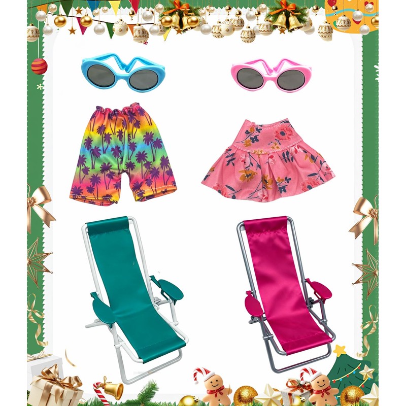 Christmas Elf Doll Ideas Beach Props Set Elf Clothes Accessories