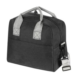 PATIKIL Lunch Box for Women/Men, Insulated Lunch Bag Leakproof Tote Bag with Strap Reusable Lunch Container for Work Picnic Outdoor 11.4"x6.3"x9.1", Black