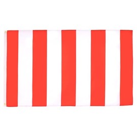 AZ FLAG RED AND WHITE STRIPED FLAG 3' x 5' - RED AND WHITE FLAGS 90 x 150 cm - BANNER 3x5 ft