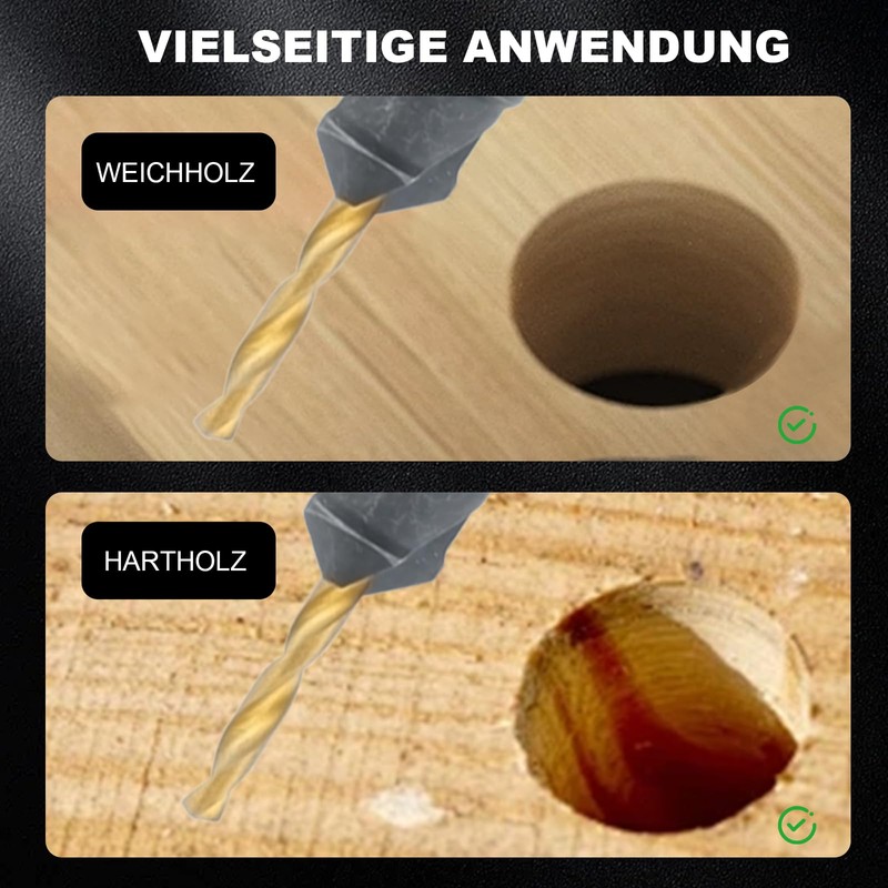 oupados 10 pcs Countersink Drill Bit Set Metal,Wood Drill Bits