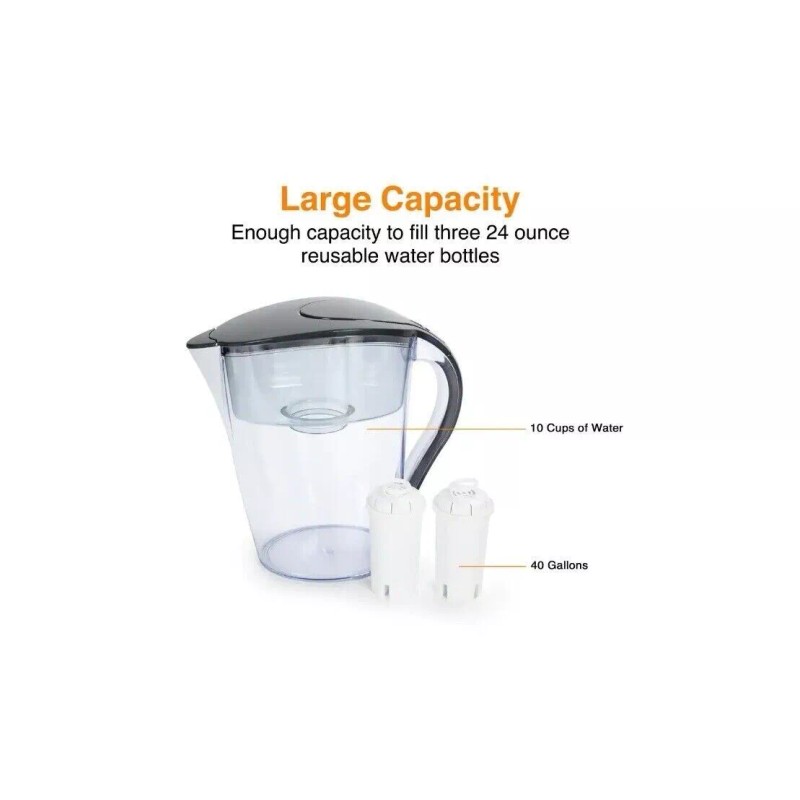 HDX New, Free ship, HDX 10-Cup Large Water Filter Pitcher