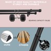 Lwiiom Matte Black Double Curtain Rods 36 to 72 Inches