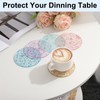 sourcing map 2pcs Foil Acrylic Cup Coasters, Round Acrylic Drink