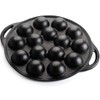 WUWEOT Non-Stick Takoyaki Pan, 1.5" Diameter Pre-Seasoned Cast Iron Octopus