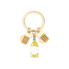 Schlüsselanhänger mit Weinglas, Bier Wein Zubehör, Geschenke für Bierliebhaber, Geschenk zum Geburtstag