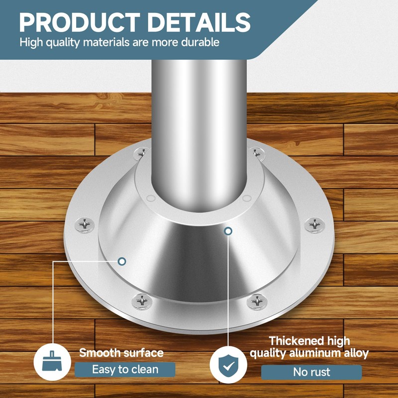 EJYTRVT Camper Table Base Mount, Aluminum RV Pedestal Table Leg