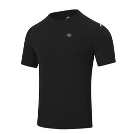 MoFiz UV Shirt Men's Water Swimming Shirt Swimming T-Shirt for Surfing Quick Drying Rash Guard Hiking Functional Shirt, black, XXL