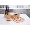 Mobilevision Bamboo Wine & Cheese Serving Tray Plus Drawer for