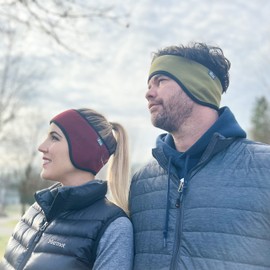 180s Winter Fleece Ear Warmers Headband for Men | Excellent for Ski Running Cycling (Black)