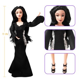 TTSUIMILESS Adams Dolls with Gift Box, 11.5'' Mother Doll, Black High Heels, and Black Hair, Gift for Girls & Fans