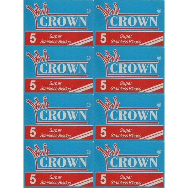 40 Crown Super Stainless Double Edge Razor Blades