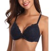 Deyllo Women’s Push-Up Bra, with Lace, Comfortable Padded Underwired Bra,