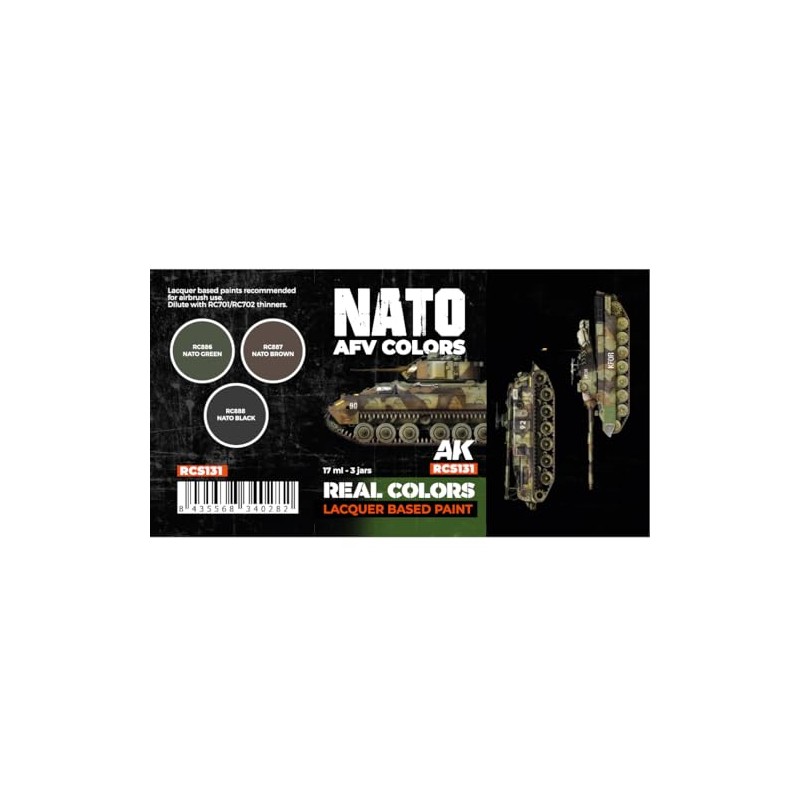 AK REAL COLORS SET RCS131 NATO AFV Colours (3 x