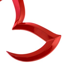 Xotic Tech Rear Trunk Evil M Emblem Logo Decor Badge Decal, Compatible with Mazda 3 6 CX MX Miata (Red)