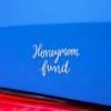 Decal Stickers of Honeymoon Fund (White) (Set of 2) Premium