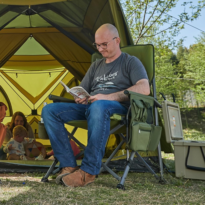 TIMBER RIDGE Oversized Folding Camping Chair High Back Heavy Duty