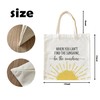 Zeghk Motivational Canvas Tote Bags for Women, Inspirational Sunshine Gifts