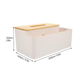 Ciieeo Tissue Box Multifunctional Storage Organizer for Desktop for Living Office Bathroom Napkin Case for Tissue and Items Storage