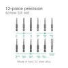 subtel 12-pc Impact Driver Bits & Precision Screwdriver Set -