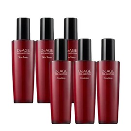 Charmzone The Age Red 6-Piece Set (3 Skins & 3 Emulsions), 1 Set / 참존 디에이지 레드 6종세트(스킨3&에멀전3), 1세트