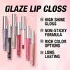 LANGMANNI 6 Colors Diamond Glitter Lip Gloss Set,Long Lasting High