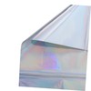 jojofuny 4pcs Holographic Foil Tablecloths Iridescent Plastic Rectangle Covers for