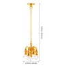 Zerodeko Mini Chandelier 2-Pack Dollhouse Ceiling Lights Hanging Lamp Accessories